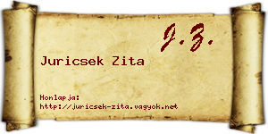 Juricsek Zita névjegykártya